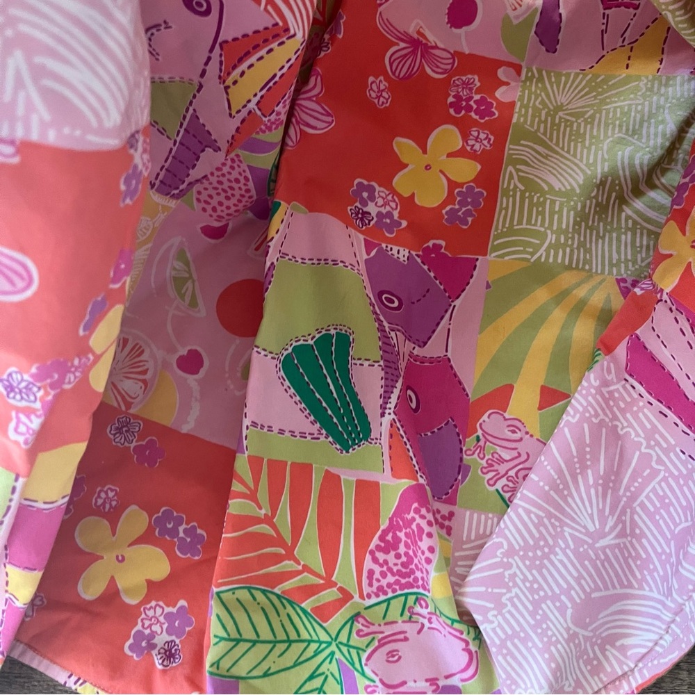 VINTAGE LILLY PULITZER Women’s Frog Print Skirt Size 10 - Picture 10 of 13